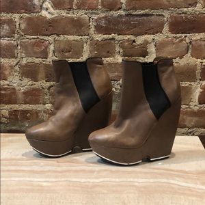 L.A.M.B. Wedge Chelsea Booties